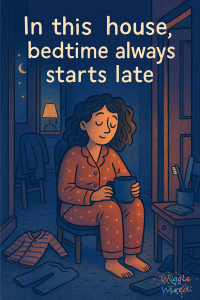 In this house, bedtime always starts late.